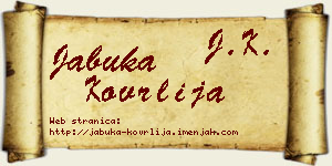 Jabuka Kovrlija vizit kartica